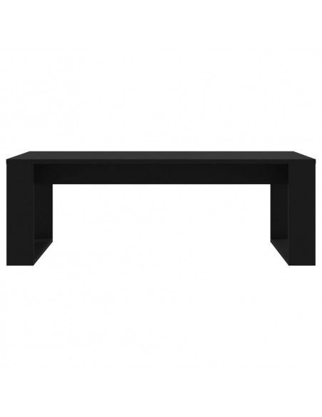 Tavolino da Salotto Nero 102x50x35 cm in Legno Multistrato