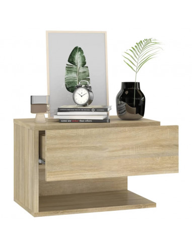 Comodini a Muro 2 pz Rovere Sonoma