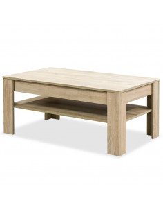 Tavolino da Salotto in Legno Multistrato 110x65x48 cm Rovere 2