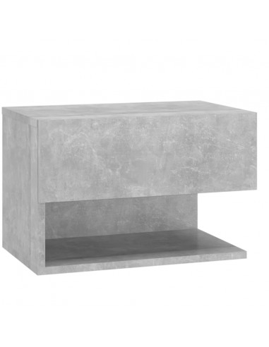 Comodini a Muro 2 pz Grigio Cemento