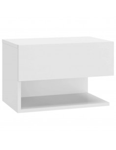 Comodino a Muro Bianco Lucido 2