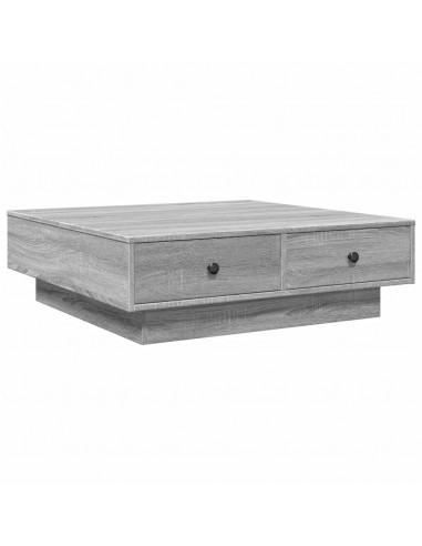 Tavolino da Salotto Grigio Sonoma 90x90x28 cm Legno Multistrato