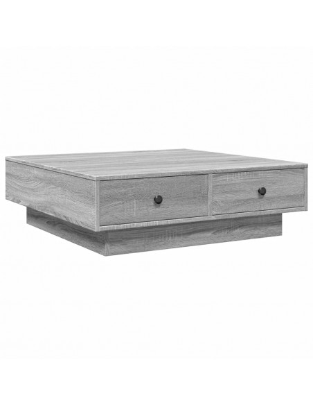 Tavolino da Salotto Grigio Sonoma 90x90x28 cm Legno Multistrato