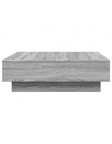 Tavolino da Salotto Grigio Sonoma 90x90x28 cm Legno Multistrato