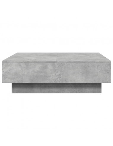 Tavolino da Salotto Grigio Cemento 90x90x28cm Legno Multistrato