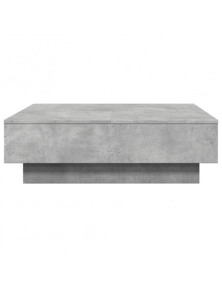 Tavolino da Salotto Grigio Cemento 90x90x28cm Legno Multistrato