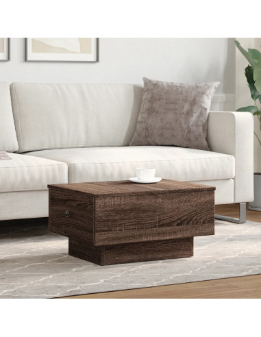Tavolino da Salotto Rovere Marrone 60x45x31cm Legno Multistrato
