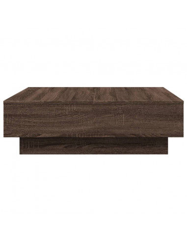 Tavolino da Salotto Rovere Marrone 90x90x28cm Legno Multistrato