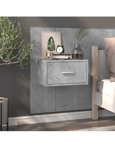 Comodini a Muro 2 pz Grigio Cemento