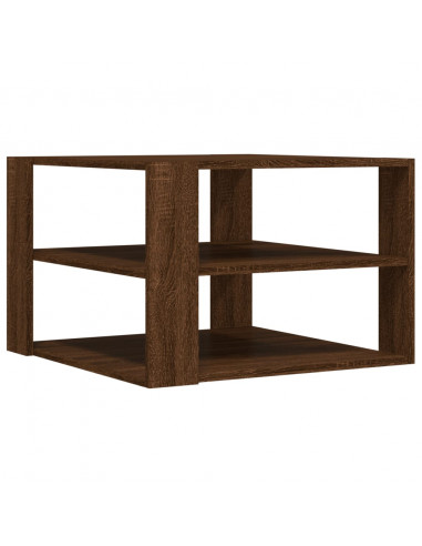 Tavolino Salotto Rovere Marrone 59,5x59,5x40 Legno Multistrato