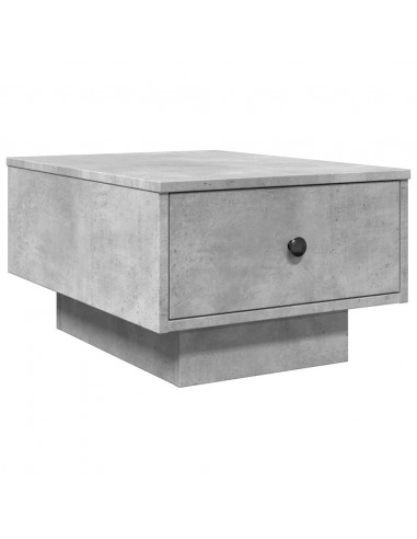 Tavolino da Salotto Grigio Cemento 60x45x31cm Legno Multistrato