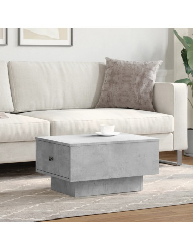 Tavolino da Salotto Grigio Cemento 60x45x31cm Legno Multistrato
