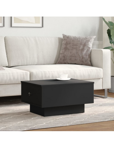 Tavolino da Salotto Nero 60x45x31 cm in Legno Multistrato