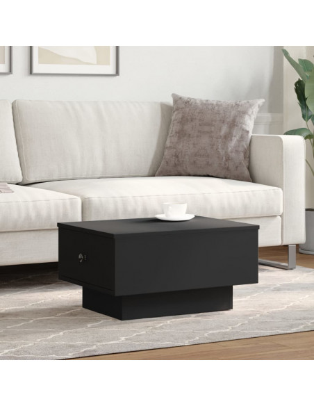 Tavolino da Salotto Nero 60x45x31 cm in Legno Multistrato