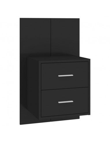 Comodino a Parete Nero