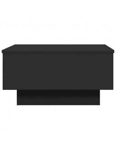 Tavolino da Salotto Nero 60x45x31 cm in Legno Multistrato