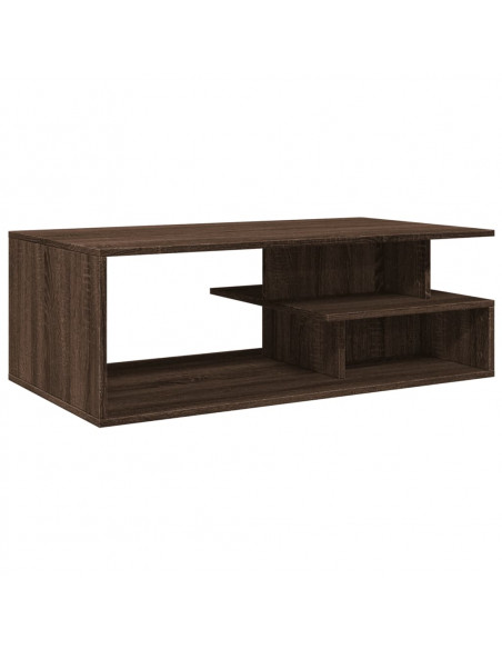 Tavolino Salotto Rovere Marrone 102x55x35 cm Legno Multistrato