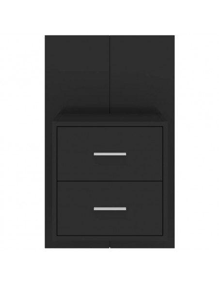 Comodino a Parete Nero