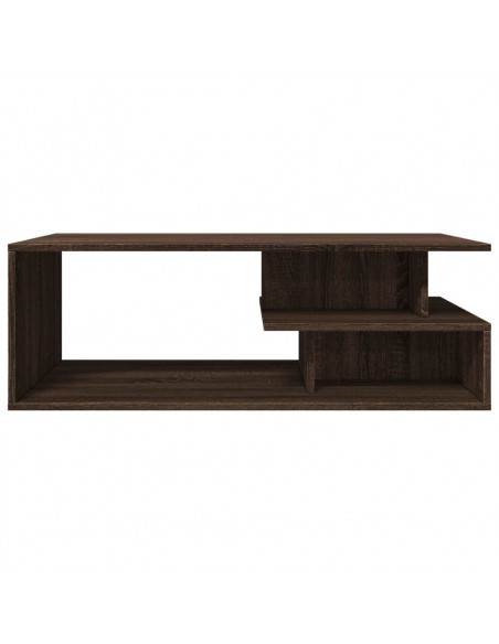 Tavolino Salotto Rovere Marrone 102x55x35 cm Legno Multistrato