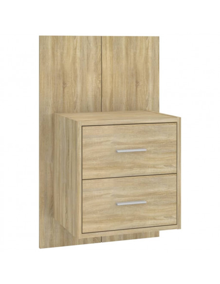 Comodino a Parete Rovere Sonoma