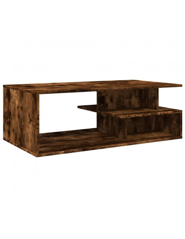 Tavolino da Salotto Rovere Fumo 102x55x35 cm Legno Multistrato