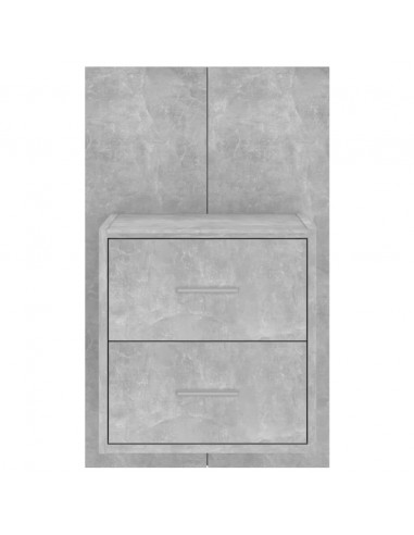 Comodino a Muro Grigio Cemento