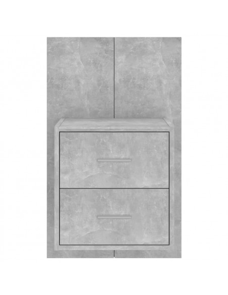 Comodino a Muro Grigio Cemento
