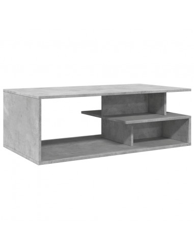 Tavolino Salotto Grigio Cemento 102x55x35 cm Legno Multistrato