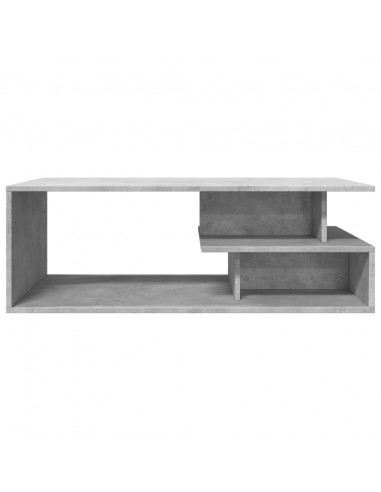 Tavolino Salotto Grigio Cemento 102x55x35 cm Legno Multistrato