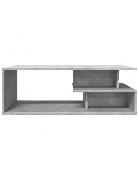 Tavolino Salotto Grigio Cemento 102x55x35 cm Legno Multistrato