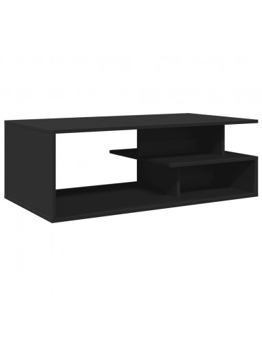 Tavolino da Salotto Nero 102x55x35 cm in Legno Multistrato