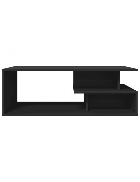 Tavolino da Salotto Nero 102x55x35 cm in Legno Multistrato