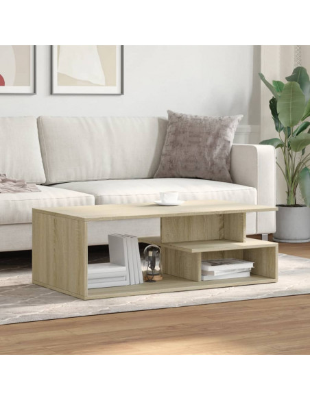 Tavolino Salotto Rovere Sonoma 102x55x35cm in Legno Multistrato