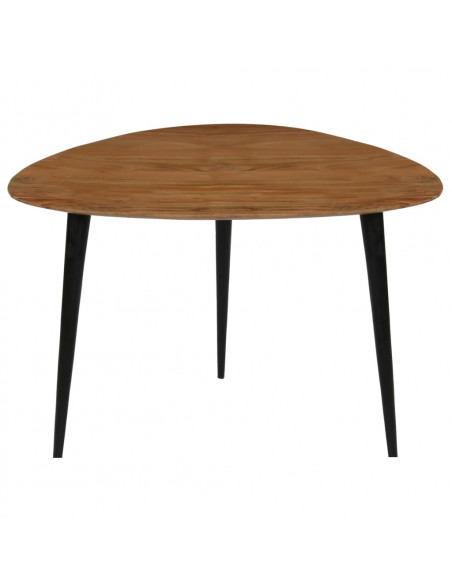 Set Tavolini da Salotto 3 pz in Legno Massello d'Acacia