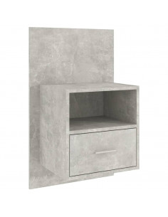 Comodino a Muro Grigio Cemento 2