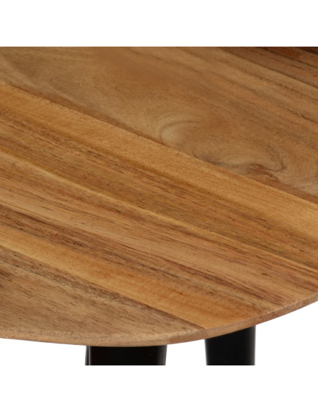 Set Tavolini da Salotto 3 pz in Legno Massello d'Acacia