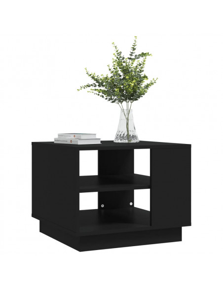 Tavolino da Salotto Nero 55x55x43 cm in Truciolato