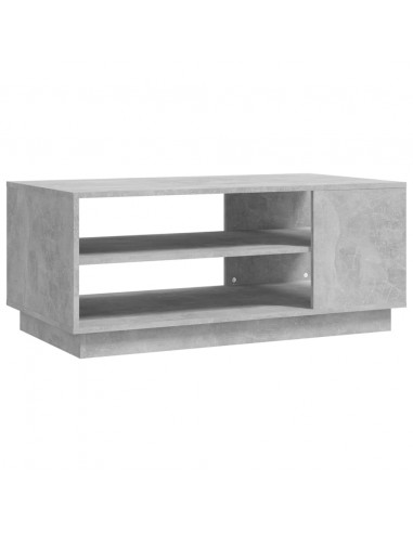 Tavolino da Salotto Grigio Cemento 102x55x43 cm in Truciolato