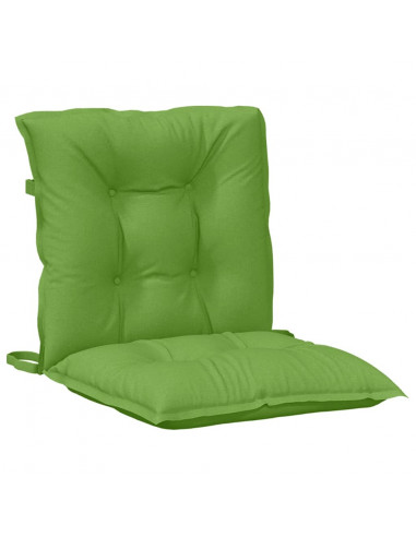 Cuscini Sedia Schiena Bassa 6 pz Verde Mélange 100x50x7 Tessuto