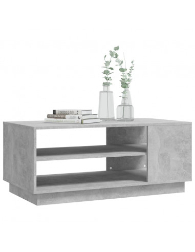 Tavolino da Salotto Grigio Cemento 102x55x43 cm in Truciolato