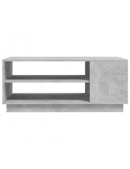 Tavolino da Salotto Grigio Cemento 102x55x43 cm in Truciolato