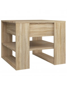 Tavolino Salotto Rovere Sonoma 55,5x55x45 cm Legno Multistrato 2