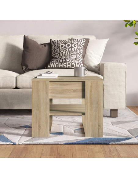 Tavolino Salotto Rovere Sonoma 55,5x55x45 cm Legno Multistrato