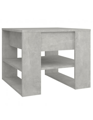 Tavolino Salotto Grigio Cemento 55,5x55x45 cm Legno Multistrato