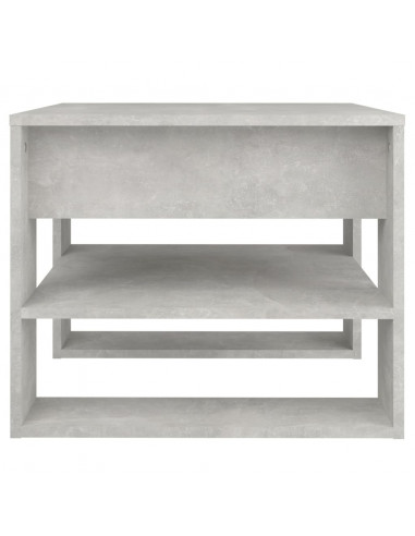 Tavolino Salotto Grigio Cemento 55,5x55x45 cm Legno Multistrato