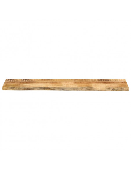 Piano Tavolo 140x30x3,8 cm Bordi Vivi Legno di Mango Grezzo