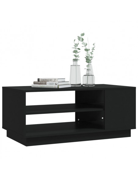 Tavolino da Salotto Nero 102x55x43 cm in Truciolato
