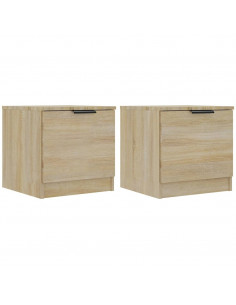 Comodini 2 pz Rovere Sonoma 40x39x40 cm 2