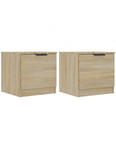 Comodini 2 pz Rovere Sonoma 40x39x40 cm