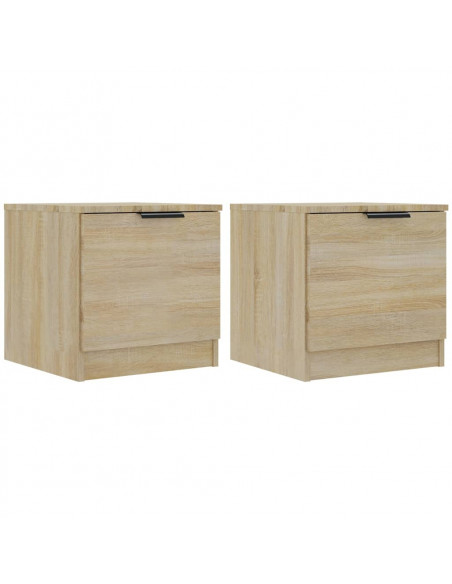 Comodini 2 pz Rovere Sonoma 40x39x40 cm